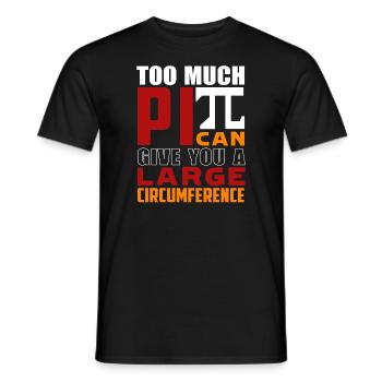 Pi Day Funny Pi Day March 14 - Men's T-Shirt - black - Front - AI Model Male 178 light (178cm)