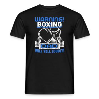 Boxing Boxing Dad Will Yell Loudly - Men's T-Shirt - black - Front - AI Model Male 178 light (178cm)