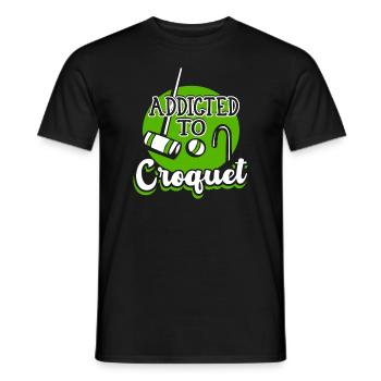 Croquet Addicted To Croquet - Men's T-Shirt - black - Front - AI Model Male 178 light (178cm)