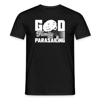 God Family Parasailing - Men's T-Shirt - black - Front - AI Model Male 178 light (178cm)