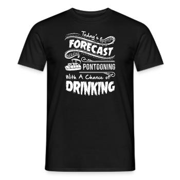 Pontooning Today's Forecast Pontooning - Men's T-Shirt - black - Front - AI Model Male 178 light (178cm)
