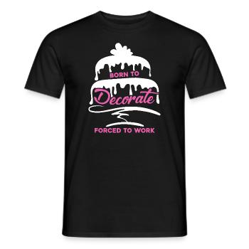 Cake Decorator Born To Cake Decorator - Men's T-Shirt - black - Front - AI Model Male 178 light (178cm)