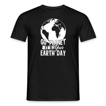 Earth Day It's Your Earth Day - Men's T-Shirt - black - Front - AI Model Male 178 light (178cm)