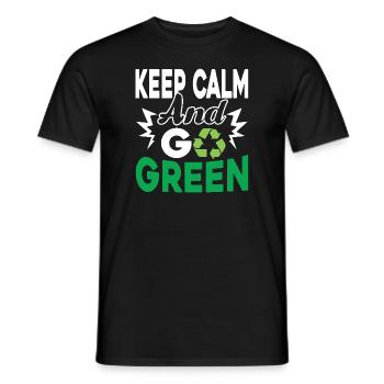 Earth Day Earth Go Green - Men's T-Shirt - black - Front - AI Model Male 178 light (178cm)
