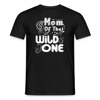 Mother's Day Mom Of The Wild One - Men's T-Shirt - black - Front - AI Model Male 178 light (178cm)