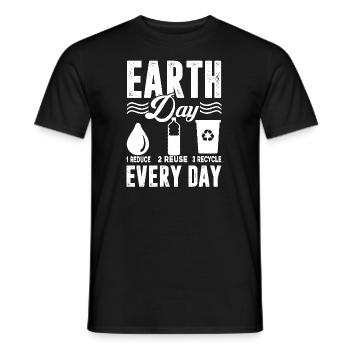 Earth Day Earth Day Every Day - Men's T-Shirt - black - Front - AI Model Male 178 light (178cm)