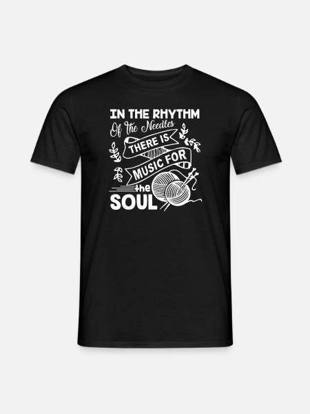 Knitting Is Music For The Soul - Men's T-Shirt - black