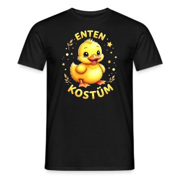 Ente Kostüm Enten Kostüm süß gelb Küken Fasching - Männer T-Shirt - Schwarz - Vorne - AI Model Male 178 light (178cm)