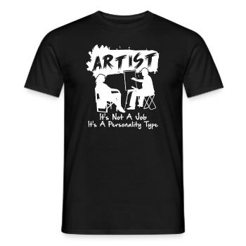 Artist Is Not A Job - Men's T-Shirt - black - Front - AI Model Male 178 light (178cm)