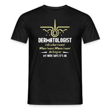 Funny Dermatologist Definition - Men's T-Shirt - black - Front - AI Model Male 178 light (178cm)