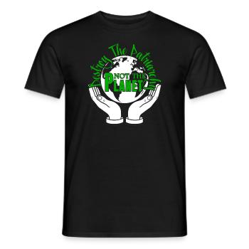 Earth Day Don't Destroy The Planet Earth - Men's T-Shirt - black - Front - AI Model Male 178 light (178cm)