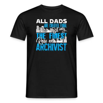 The Finest Archivist Dad - Men's T-Shirt - black - Front - AI Model Male 178 light (178cm)