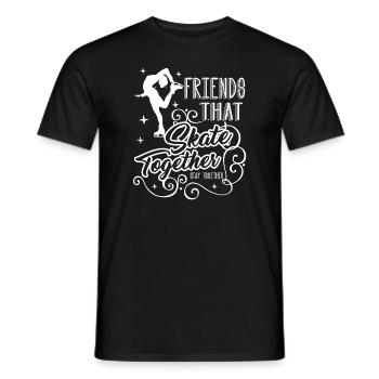 Figure Skating Friends That Skate Together - Men's T-Shirt - black - Front - AI Model Male 178 light (178cm)