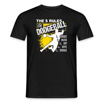 Dodgeball The 5 Rules Of Dodgeball - Men's T-Shirt - black - Front - AI Model Male 178 light (178cm)