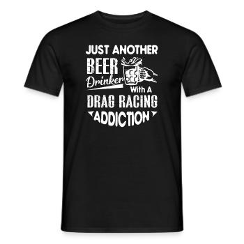 Drag Racing Drag Racing Addiction - Men's T-Shirt - black - Front - AI Model Male 178 light (178cm)