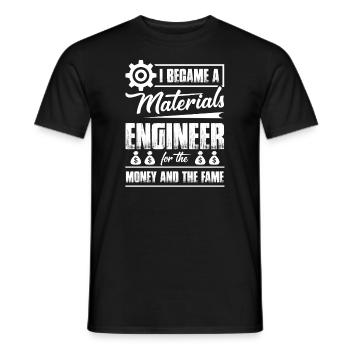 I Became A Materials Engineer - Men's T-Shirt - black - Front - AI Model Male 178 light (178cm)