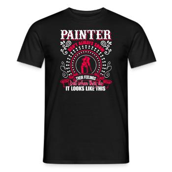 Painter Awesome Painter - Men's T-Shirt - black - Front - AI Model Male 178 light (178cm)