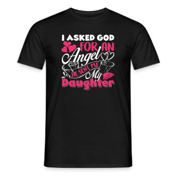 Mother's Day God Sent Me My Daughter - Men's T-Shirt - black - Front - AI Model Male 178 light (178cm)