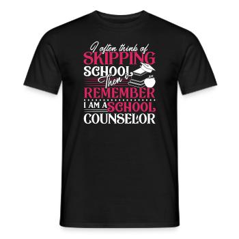 School Counselor I am A School Counselor - Men's T-Shirt - black - Front - AI Model Male 178 light (178cm)