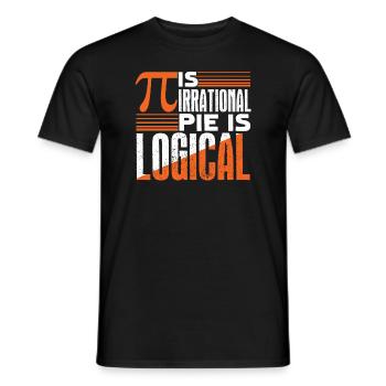 Pi Day Pi Is Irrational - Men's T-Shirt - black - Front - AI Model Male 178 light (178cm)