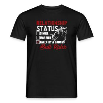 Bull Riding Taken By A Badass Bull Rider - Men's T-Shirt - black - Front - AI Model Male 178 light (178cm)