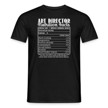Art Director Nutrition Facts - Men's T-Shirt - black - Front - AI Model Male 178 light (178cm)