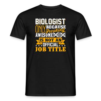 Biologist Biologist Job Title - Men's T-Shirt - black - Front - AI Model Male 178 light (178cm)