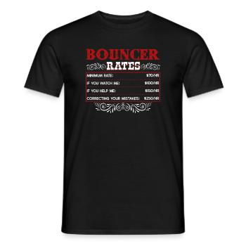 Bouncer Rates - Men's T-Shirt - black - Front - AI Model Male 178 light (178cm)