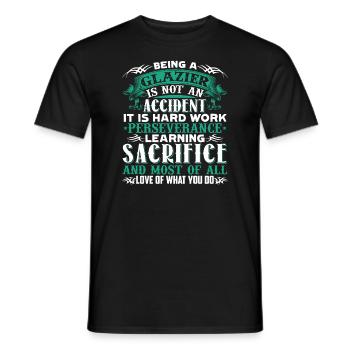 Being A Glazier Is Not An Accident - Men's T-Shirt - black - Front - AI Model Male 178 light (178cm)