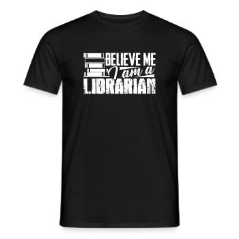Librarian I Am A Librarian - Men's T-Shirt - black - Front - AI Model Male 178 light (178cm)