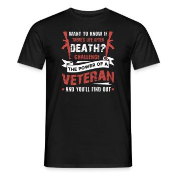 Veteran Challenge The Power Of A Veteran - Men's T-Shirt - black - Front - AI Model Male 178 light (178cm)