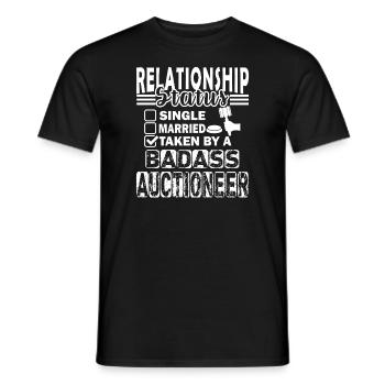 Auctioneer Relationship Status - Men's T-Shirt - black - Front - AI Model Male 178 light (178cm)
