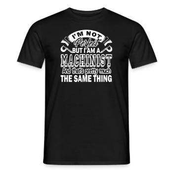 Proud To Be CNC Machinist - Men's T-Shirt - black - Front - AI Model Male 178 light (178cm)