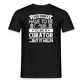 Curator Crazy Curator - Men's T-Shirt - black - Front - AI Model Male 178 light (178cm)