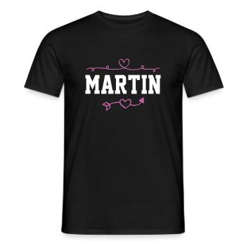 Martin - T-shirt homme - noir - Devant - AI Model Male 178 light (178cm)