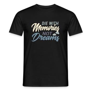 Le rêve avec des souvenirs - Cadeau de la Saint-Valentin - T-shirt homme - noir - Devant - AI Model Male 178 light (178cm)