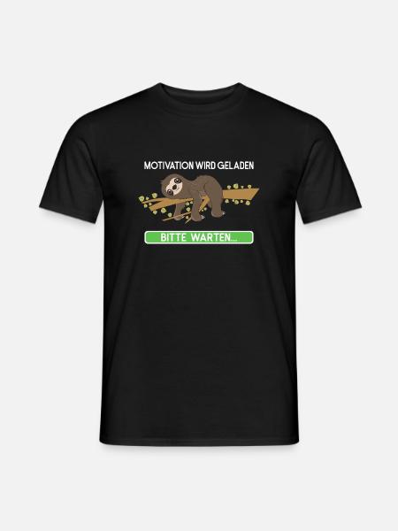 Fauler Faulenzer Relax Faultier Spruch Motivation - Männer T-Shirt - Schwarz
