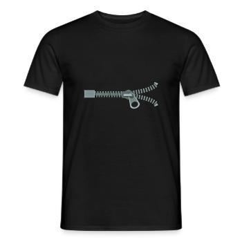 Fermeture éclair fermeture éclair fermeture éclair - T-shirt homme - noir - Devant - AI Model Male 178 light (178cm)