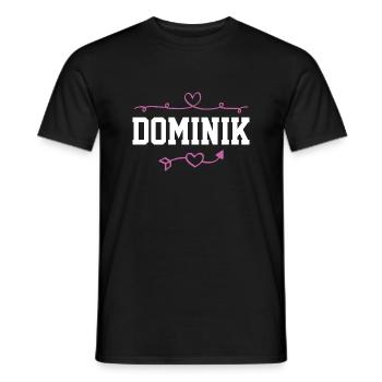 Dominik - T-shirt homme - noir - Devant - AI Model Male 178 light (178cm)