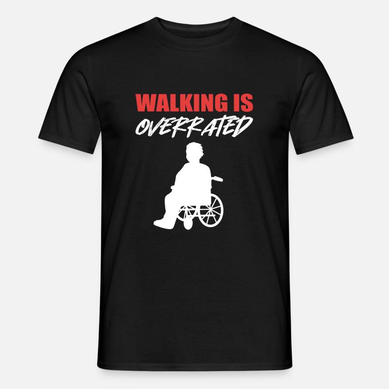 Rollstuhl - Männer T-Shirt - Schwarz
