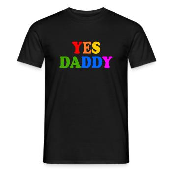 Yes daddy - Men's T-Shirt - black - Front - AI Model Male 178 light (178cm)