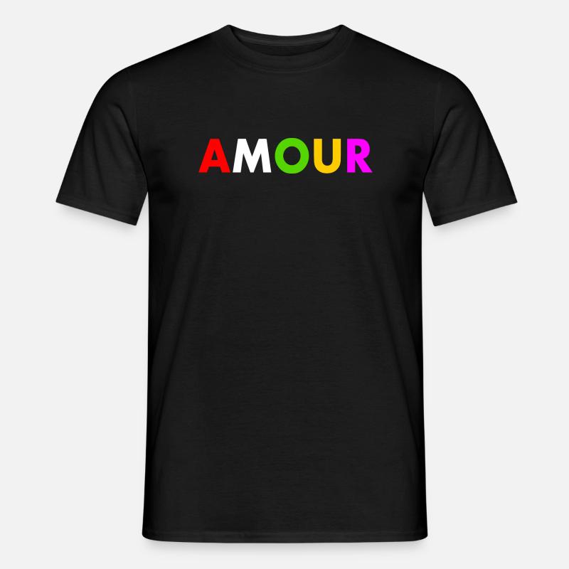 Amour - Männer T-Shirt - Schwarz