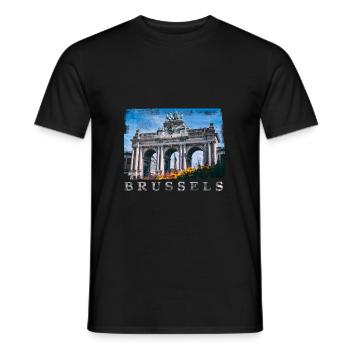 | de Bruxelles Cinquantenaire - T-shirt homme - noir - Devant - AI Model Male 178 light (178cm)