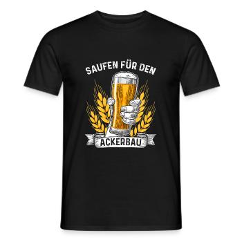 Saufen für den Ackerbau - Pullover Hoodie - Männer T-Shirt - Schwarz - Vorne - AI Model Male 178 light (178cm)
