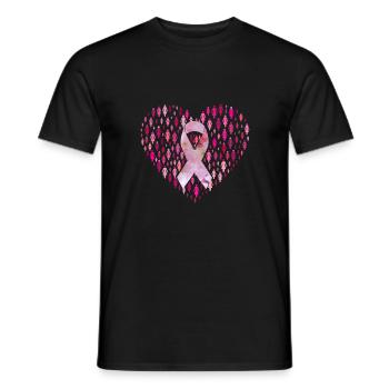 Breast Cancer Awarness - Men's T-Shirt - black - Front - AI Model Male 178 light (178cm)