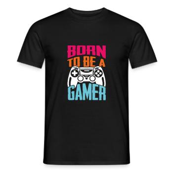 Gaming Gamble Gamer Quarantine Gift Idea - Men's T-Shirt - black - Front - AI Model Male 178 light (178cm)