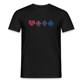 Jeu de cartes Griffonner la tête de mouton Joueur de cartes - T-shirt homme - noir - Devant - AI Model Male 178 light (178cm)