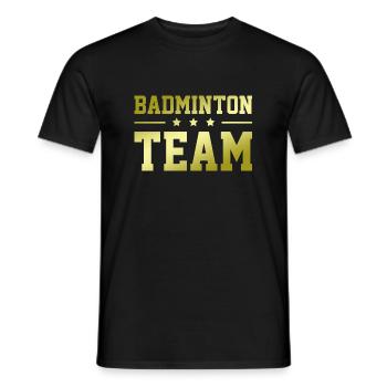 Badminton Team - Männer T-Shirt - Schwarz - Vorne - AI Model Male 178 light (178cm)