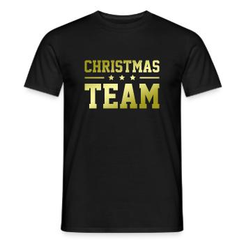 Christmas Team - Men's T-Shirt - black - Front - AI Model Male 178 light (178cm)