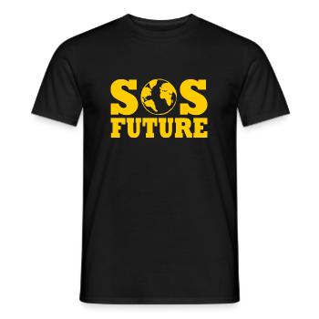 Sos future - Men's T-Shirt - black - Front - AI Model Male 178 light (178cm)